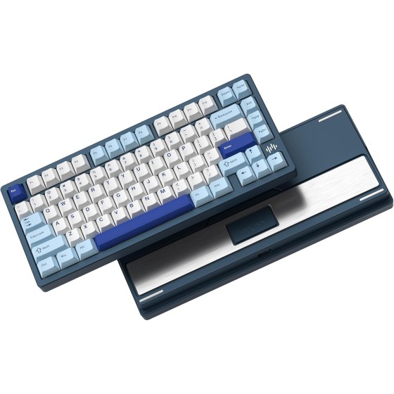 COSTOM RD75 Pro 75% Keyboard, Quick Release Wireless Aluminum Gaming Keyboard, QMK/VIA Tri-Mode Mechanical Key Board Custom Hot Swappable with RGB Creamy for Windows/Mac/PC - Blue